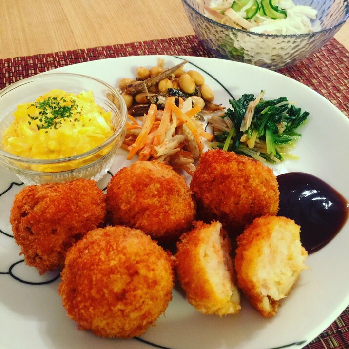焼き鮭リメイク!コロコロ可愛い鮭コロッケ